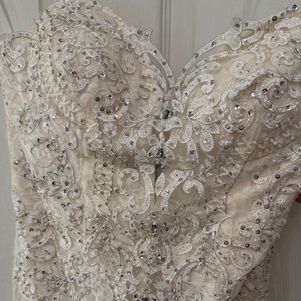 NWT Elegant Cream Lace Gown NWT Rosemore Couture “Engaging You” - Picture 6 of 11